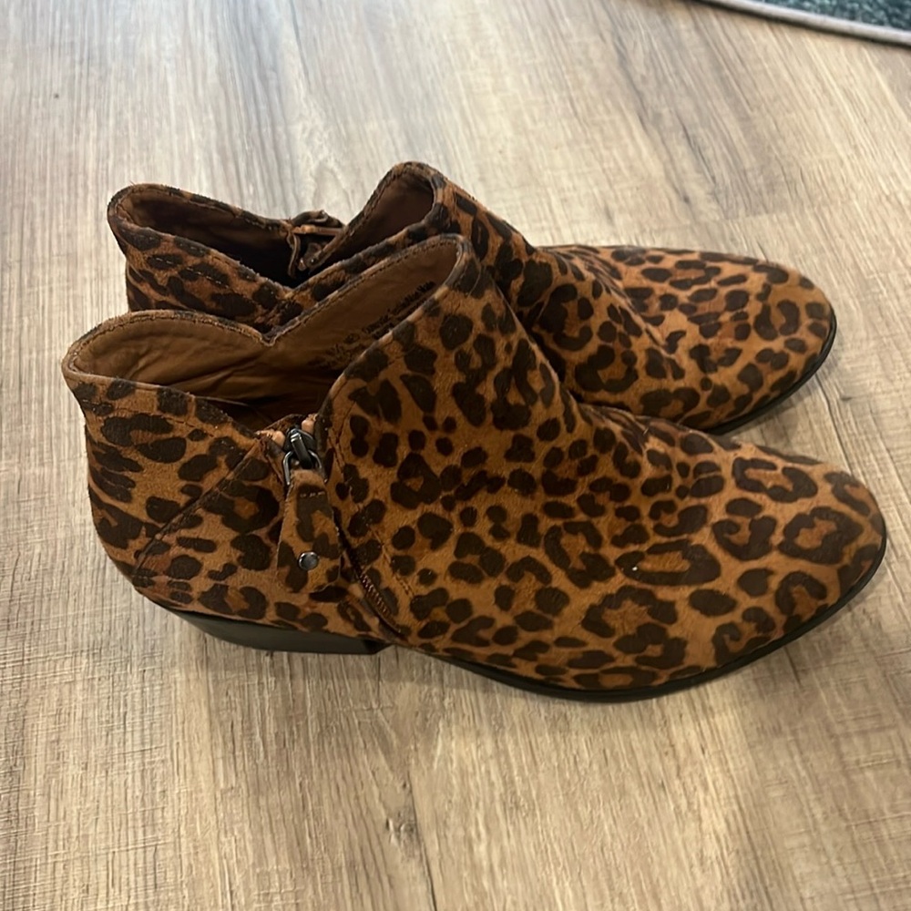 Leopard print women’s ankle boots